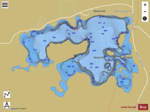 Kenosee Lake depth contour Map - i-Boating App