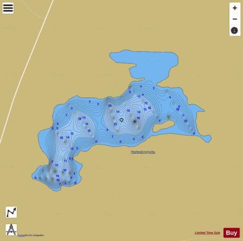 Keskuchow Lake depth contour Map - i-Boating App