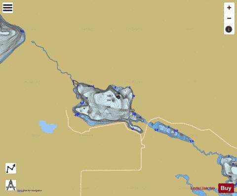 Pierce Lake + Lepine Lake depth contour Map - i-Boating App