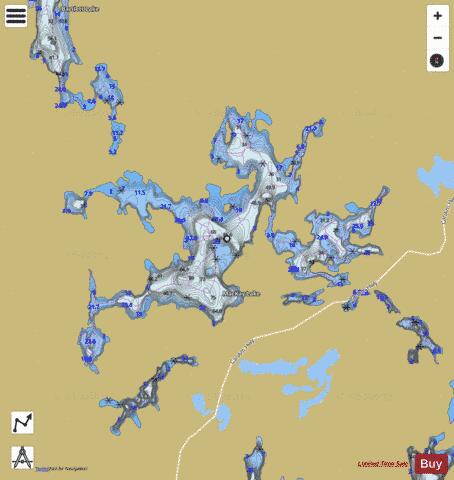 MacKay Lake depth contour Map - i-Boating App