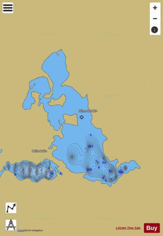 Minnow Lake depth contour Map - i-Boating App