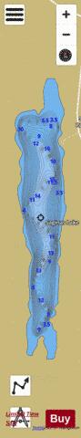Saginas Lake depth contour Map - i-Boating App