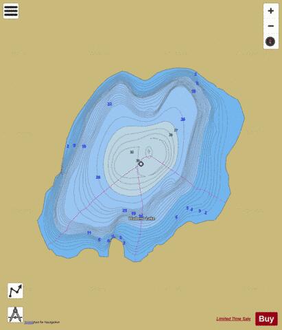 Wabeno Lake depth contour Map - i-Boating App