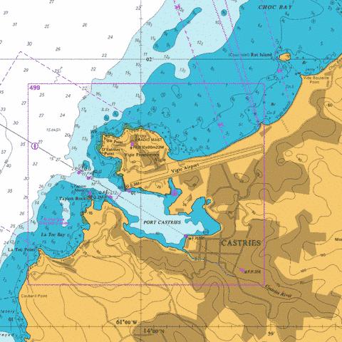A  Port Castries Marine Chart - Nautical Charts App
