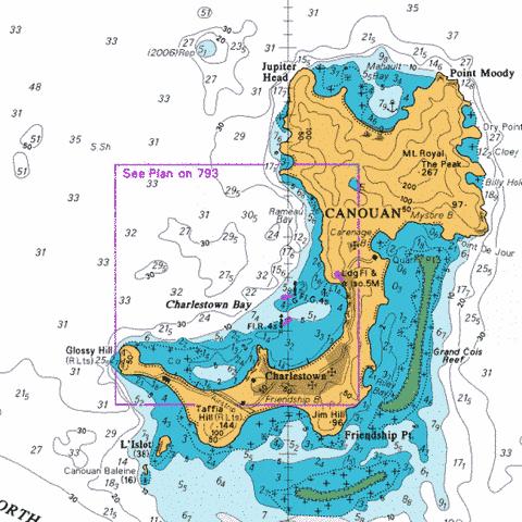 B  Charlestown Bay Marine Chart - Nautical Charts App