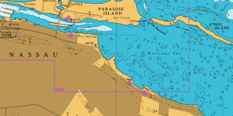 Eastern Approaches to Nassau Marine Chart - Nautical Charts App