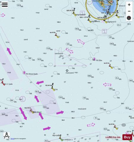Waters south of Helgoland Marine Chart - Nautical Charts App