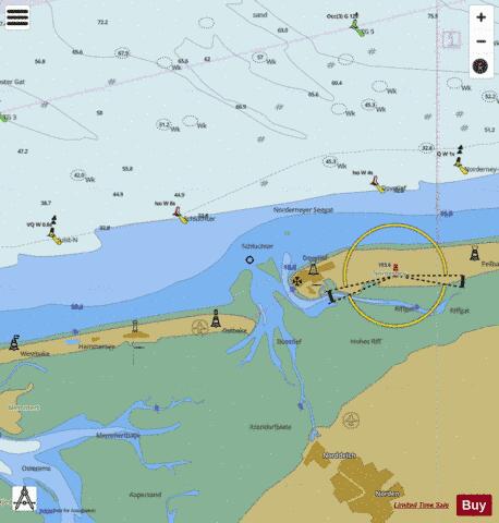 Juist and Norderney Marine Chart - Nautical Charts App