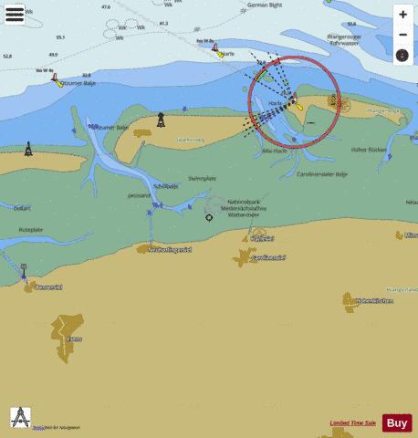 Spiekeroog and Wangerooge Marine Chart - Nautical Charts App