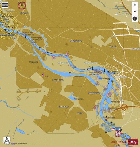 Weser from Stephanibruecke to Hemelingen Marine Chart - Nautical Charts App