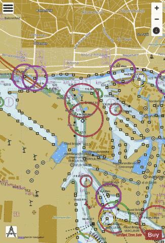 Hamburg - Koehlbrand to Steinwerder Marine Chart - Nautical Charts App