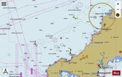 England - West Coast - Pendeen to Trevose Head Marine Chart - Nautical Charts App
