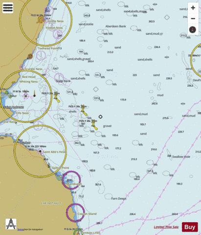 Scotland and England - North Sea - Montrose Bank to North East Bank Marine Chart - Nautical Charts App