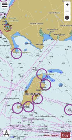 Irish Sea - Kirkcudbright to Mull of Galloway and Isle of Man Marine Chart - Nautical Charts App