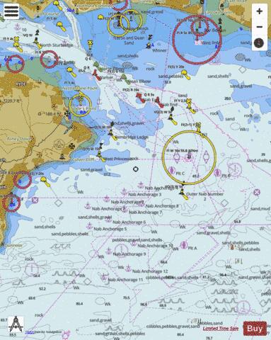 England - South Coast - Eastern Approaches to the Solent Marine Chart - Nautical Charts App