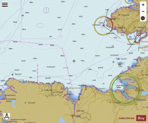 Republic of Ireland - Porturlin to Sligo Bay and Rathlin O'Birne Island Marine Chart - Nautical Charts App