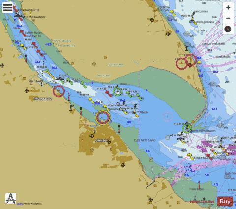 England - East Coast - River Humber - Spurn Head to Grimsby Marine Chart - Nautical Charts App
