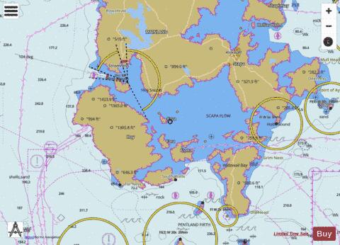 Orkney Islands - Scapa Flow and Approaches Marine Chart - Nautical Charts App