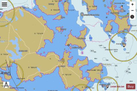 Scotland - North Coast - Orkney Islands - Approaches to Kirkwall Marine Chart - Nautical Charts App