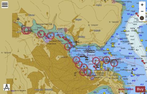 Falmouth Inner Harbour including Penryn Marine Chart - Nautical Charts App