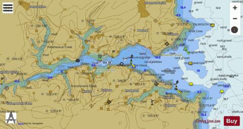 England - South Coast of Cornwall - Helford River Marine Chart - Nautical Charts App