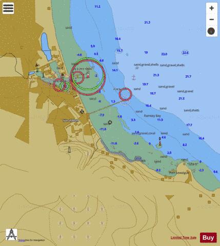 Irish sea - Isle of Man - Ramsey Bay Marine Chart - Nautical Charts App