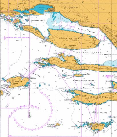 Otok Susac to Split Marine Chart - Nautical Charts App