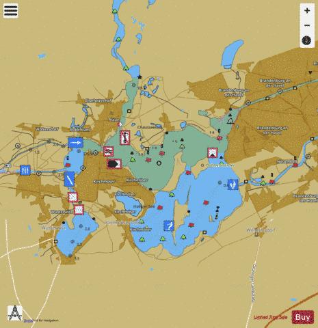Lower Havel waterway (Spandau - Plaue) : 1W7UH060 Marine Chart - Nautical Charts App