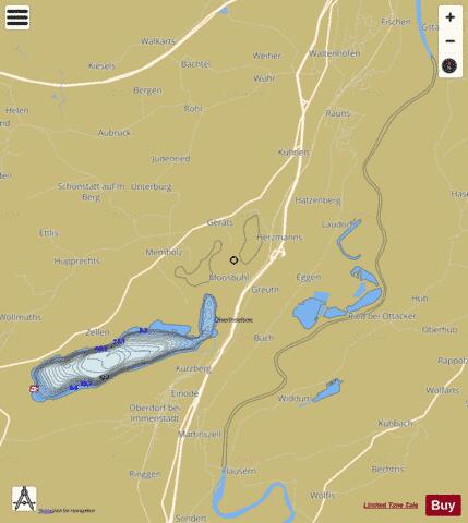 Niedersonthofenersee depth contour Map - i-Boating App