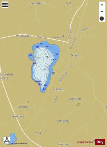 Soyensee depth contour Map - i-Boating App