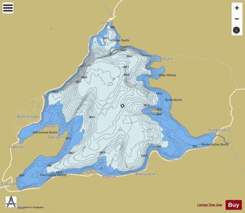 Walchensee depth contour Map - i-Boating App