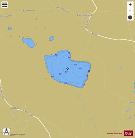 Barkauer See depth contour Map - i-Boating App