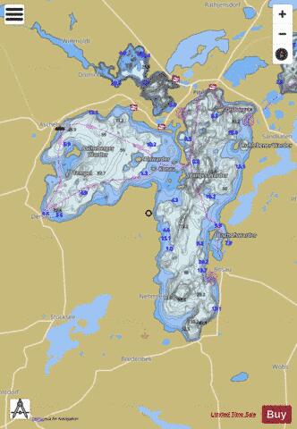 GroBer Ploner See / Big Lake Plon depth contour Map - i-Boating App