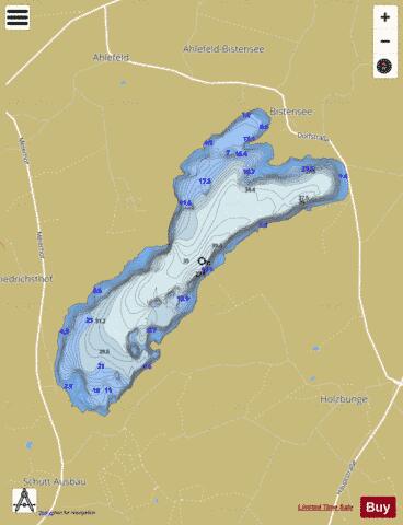 Bistensee depth contour Map - i-Boating App
