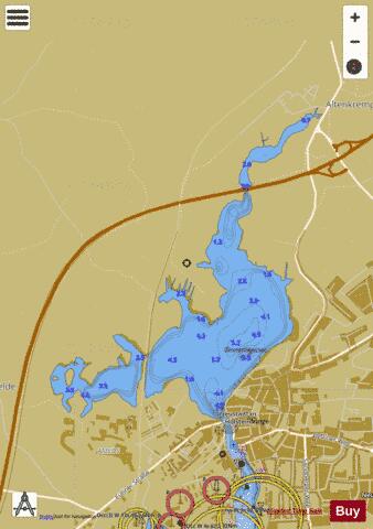 Neustadter Binnenwasser depth contour Map - i-Boating App