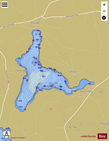 Passader See depth contour Map - i-Boating App