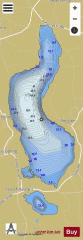 Riegsee Froschhauser See depth contour Map - i-Boating App