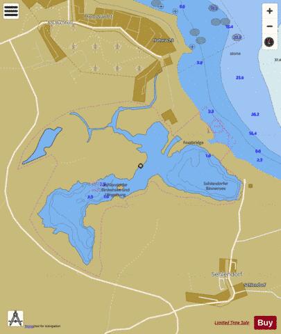 Sehlendorfer Binnensee depth contour Map - i-Boating App