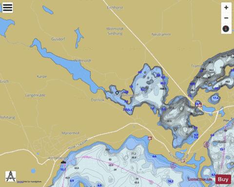 Kleiner Ploner See depth contour Map - i-Boating App
