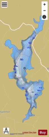 RETENUE DU CHAMMET depth contour Map - i-Boating App