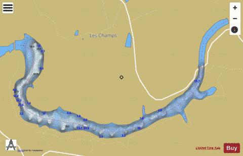 COMPLEXE DE VILLEJOUBERT (VILLEJOUBERT) depth contour Map - i-Boating App
