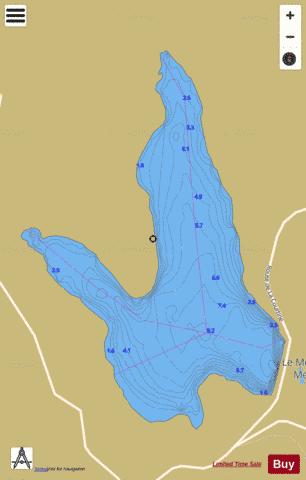 Étang de Méouze depth contour Map - i-Boating App