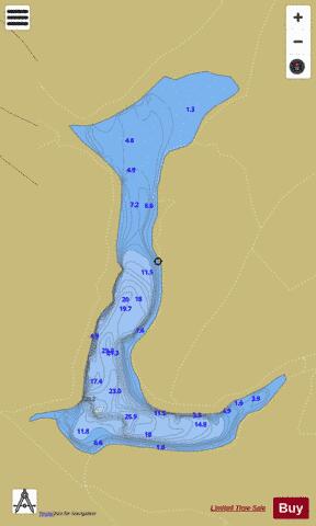 Loe Pool depth contour Map - i-Boating App