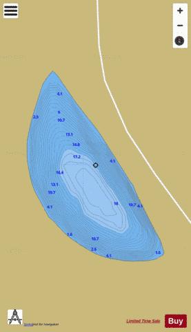 Grove Lough depth contour Map - i-Boating App
