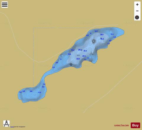 Drumkeery Lough depth contour Map - i-Boating App