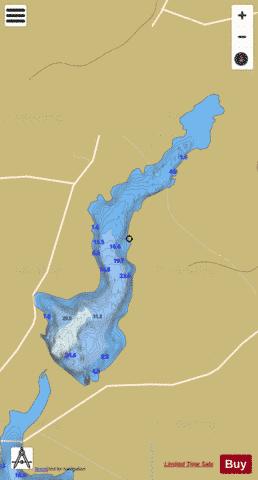 Vartry Reservoir Upper depth contour Map - i-Boating App