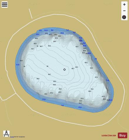 Lake in Sevenchurches depth contour Map - i-Boating App