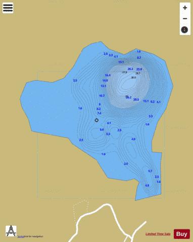 Tooreen Lough depth contour Map - i-Boating App