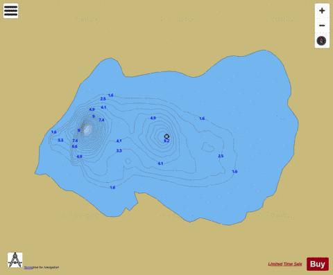 Tooreenbog Lough depth contour Map - i-Boating App