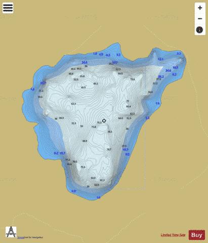 Barley Lake depth contour Map - i-Boating App